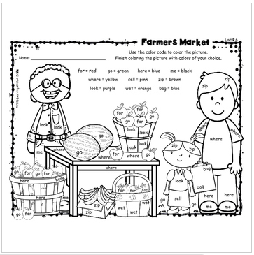 Lettie Goes To The Farmer's Market: A Coloring Book for Kids (Paperback) 